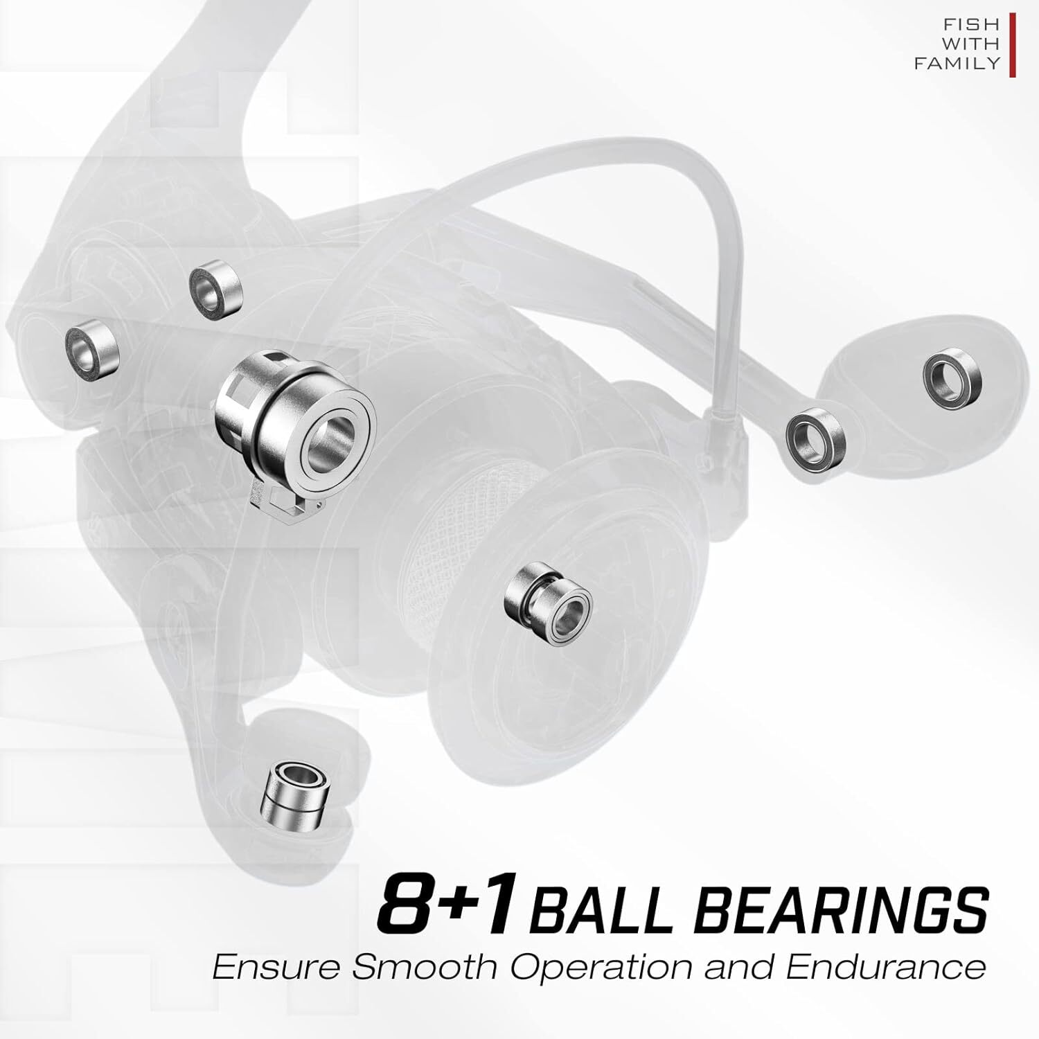 Flame Spinning Reels, Lightweight 9+1BB Ultra Smooth 500, Red