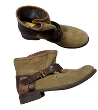 CAT Size 7.5 Brown Suede Leather Boots Womens Caterpillar Bootie P305623 S55