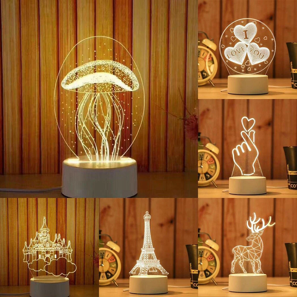 Acrylic led on sale night light