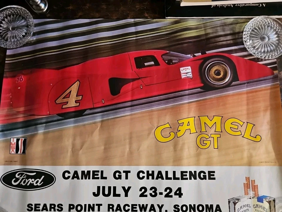 Camel GT Challenge Poster Sears Point Raceway 1983 Ford IMSA Rolled - Image 2 of 4
