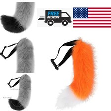 Realistic Cat Fox Tail 40cm Flexible Wire for Adult Halloween Costume Accessory