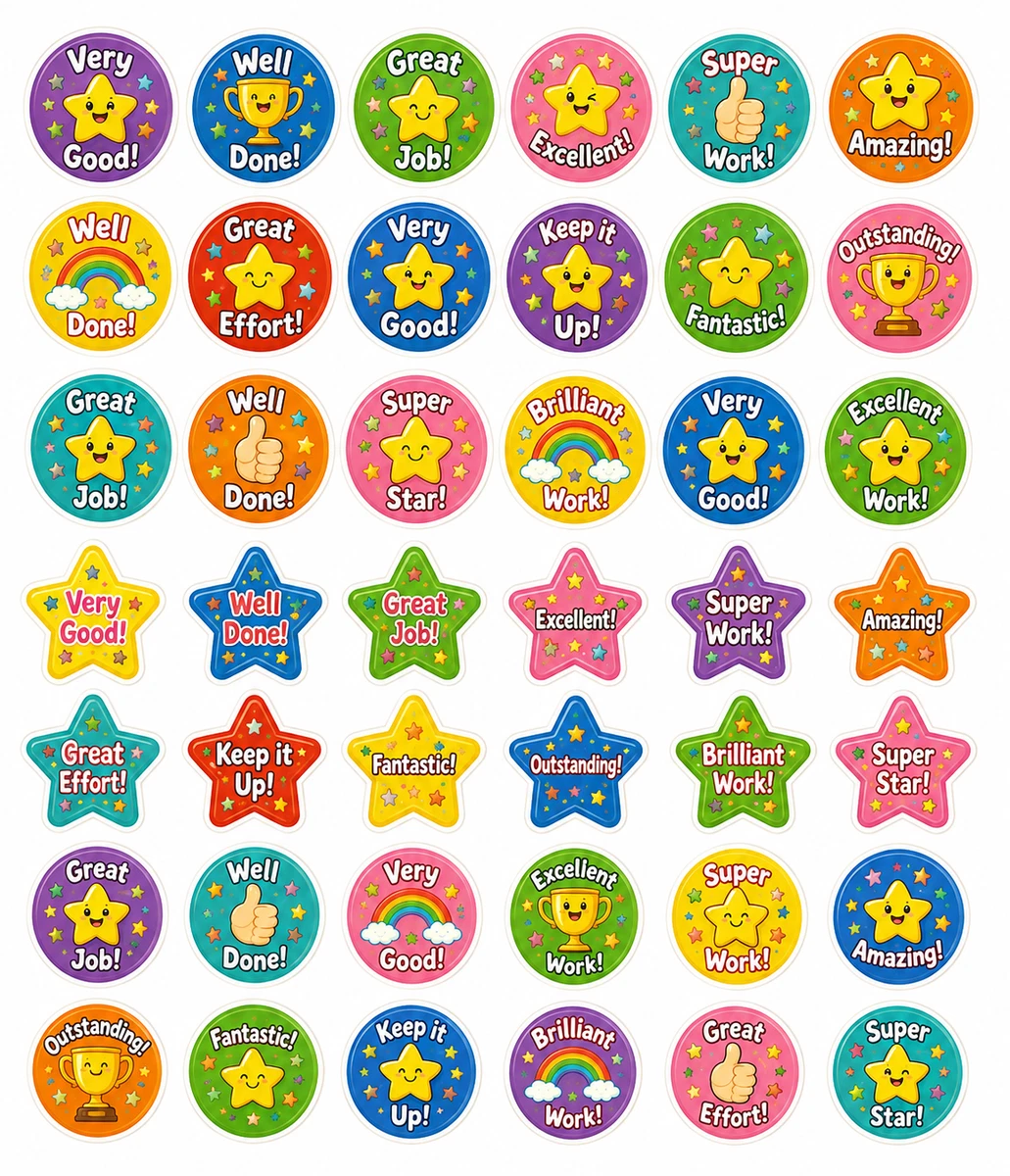 168pc Kawaii Sticker Set Merit & Praise-Milestone-Reward-School Theme-Holy Theme