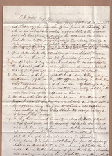 Buffalo NY -1845 2pg letter to Fitch in Ashtabula, OH re Schooner North Carolina