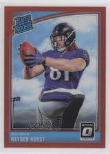 2018 Donruss Optic Rated Rookie Red Prizm 44/99 Hayden Hurst #189 7zf