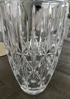 Marquis Waterford 9" Crystal Vase, Sparkle Pattern, Vintage Centerpiece- Germany