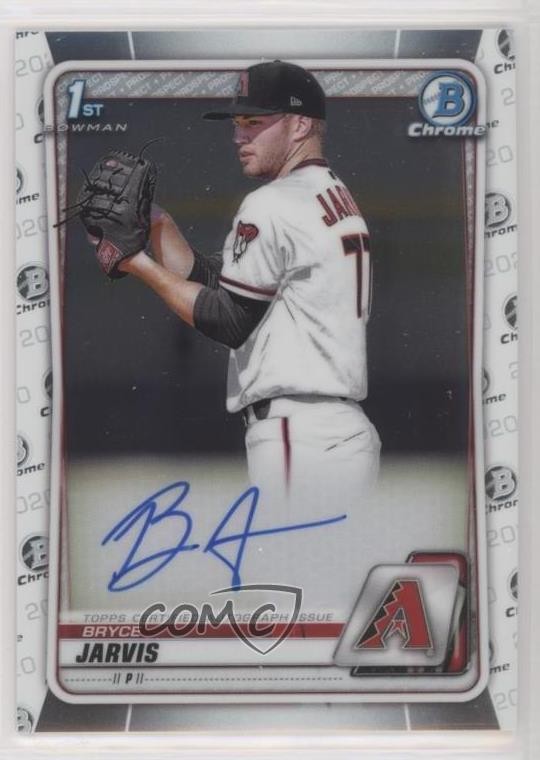 2020 Bowman Draft Chrome Draft Picks Auto Bryce Jarvis #CDA-BJA Auto 3d5