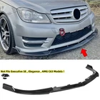 Glossy Black Front Lip Splitter For 2011-2014 Mercedes W204 C204 C250 C300 C350
