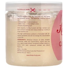 Kinky-Curly Original Curling Custard Natural Styling Gel 8 oz All-Natural,