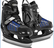 Nattork Adjustable Child Ice Skates Size S 10c-13c.NIB.Black And Blue