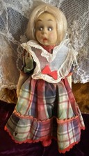 Antique 8  Lenci Tagged Doll, Excellent Miniature Lovely Felt Doll