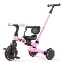 SYNCFUN 5-in-1 Toddler Tricycle for 1-5 Year Old Boys  Girls, Kids Bike Pink