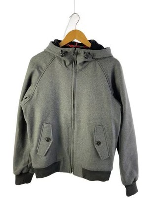 BARACUTA/G9Harrington/Made in England/Hooded Jacket/Size 38/Wool/Gray