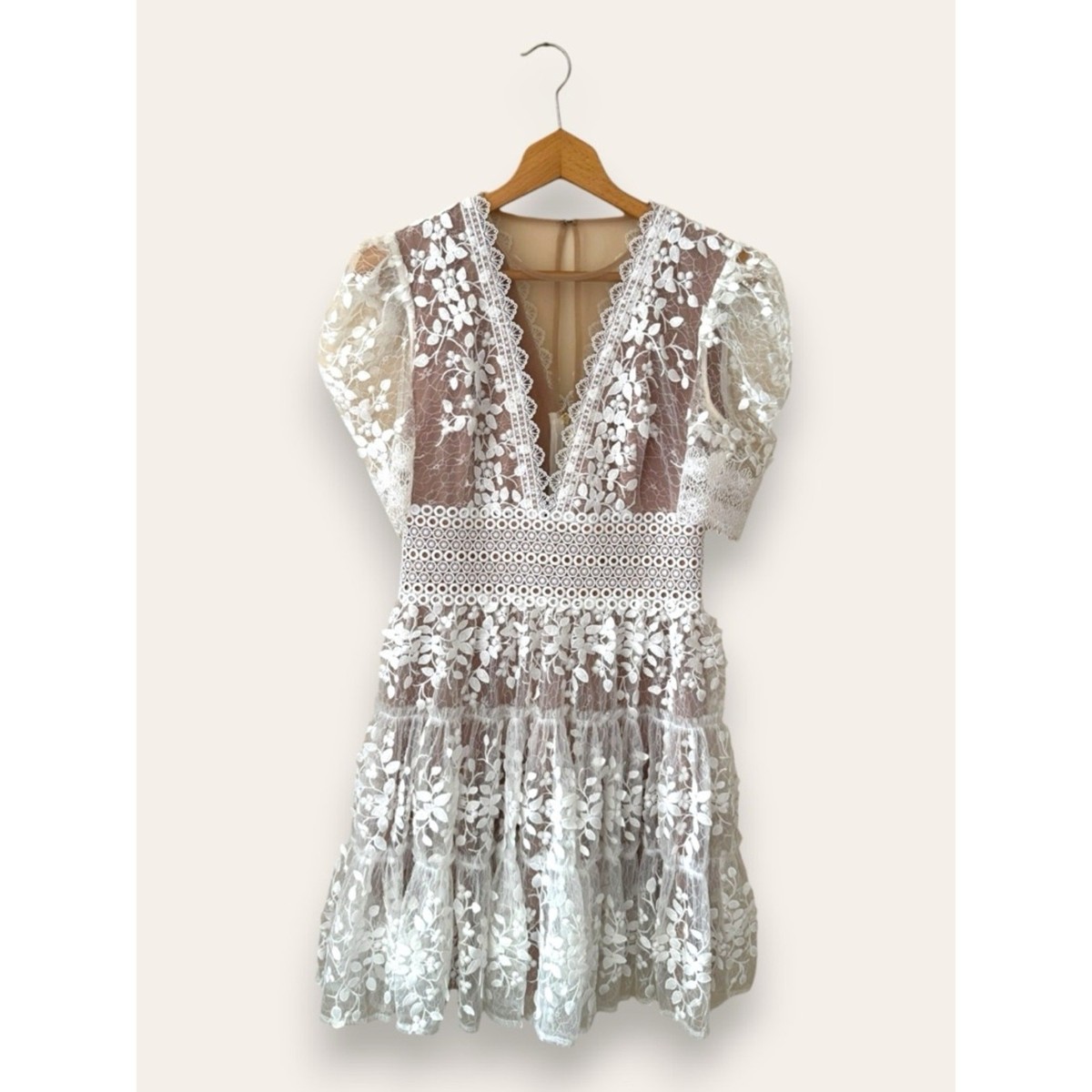 Bronx and Banco Megan Mini Dress in Blanc White Nude Medium Women's | eBay
