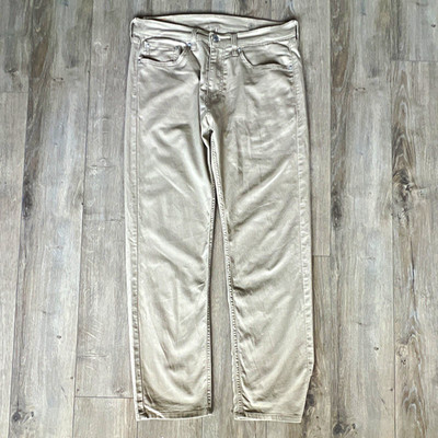Levi s Men s Straight Leg Jeans Beige Regular Fit Light Wash Denim 32x30 (32x29)