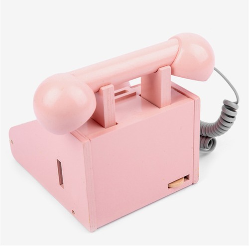 Wooden Telephone Plaything for Boy Girl Interactive Learning Toy - Picture 5 of 12