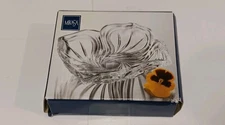 Mikasa Flores Clear Crystal Sweet Dish 7.5” Blooming Flower NIB