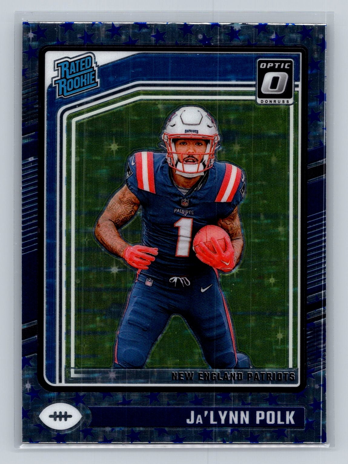 2024 Donruss Optic #240 Ja'Lynn Polk Stars RC SP NFL New England Patriots