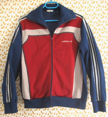 Veste Adidas Ventex 80'S Bordeaux marine Vintage Jacket Tracksuit - 180 / L - Photo 1/4