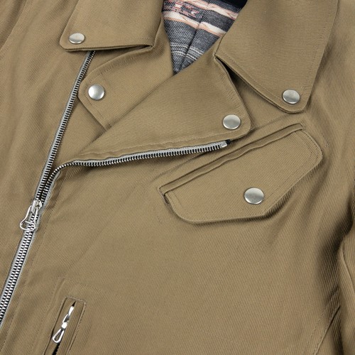 Wings + Horns Moto Jacket Men's Small Corduroy Brown Riders Asymmetrical Zip - Picture 8 of 14