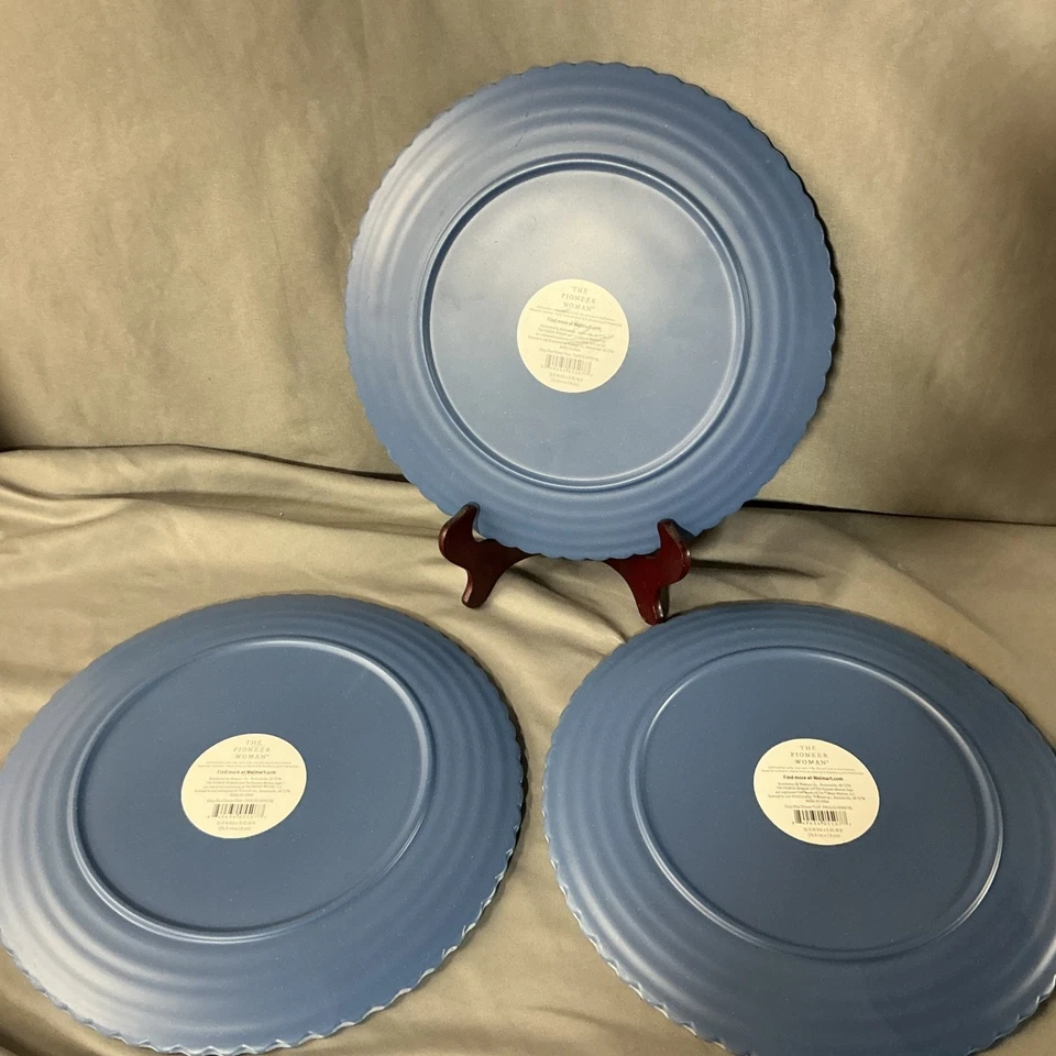 Platos de melamina Pioneer Woman azul margarita 6 Foto 3 de 4