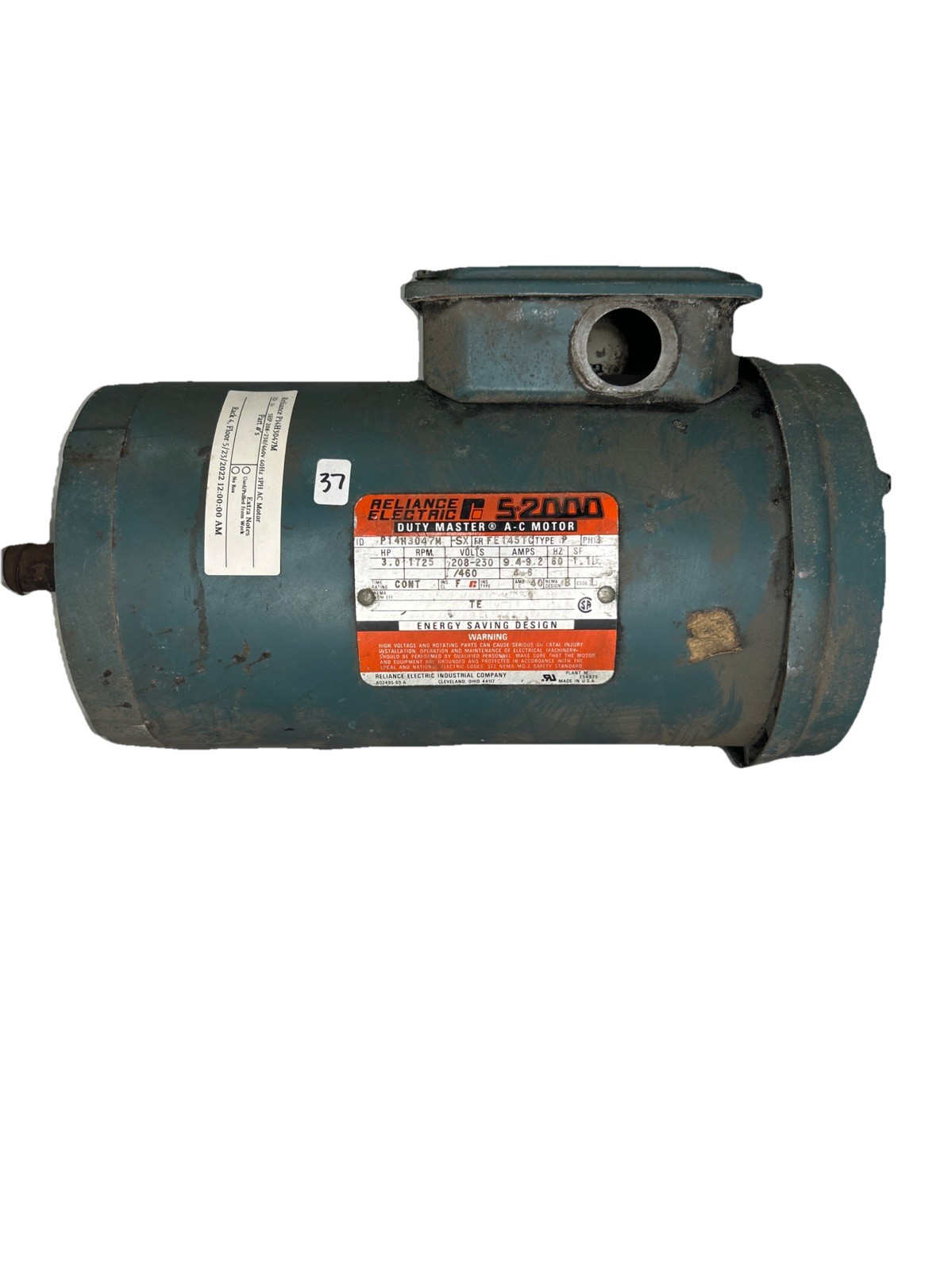 Reliance P14H3047M 3HP 208-230/460V 60Hz 3PH AC Motor