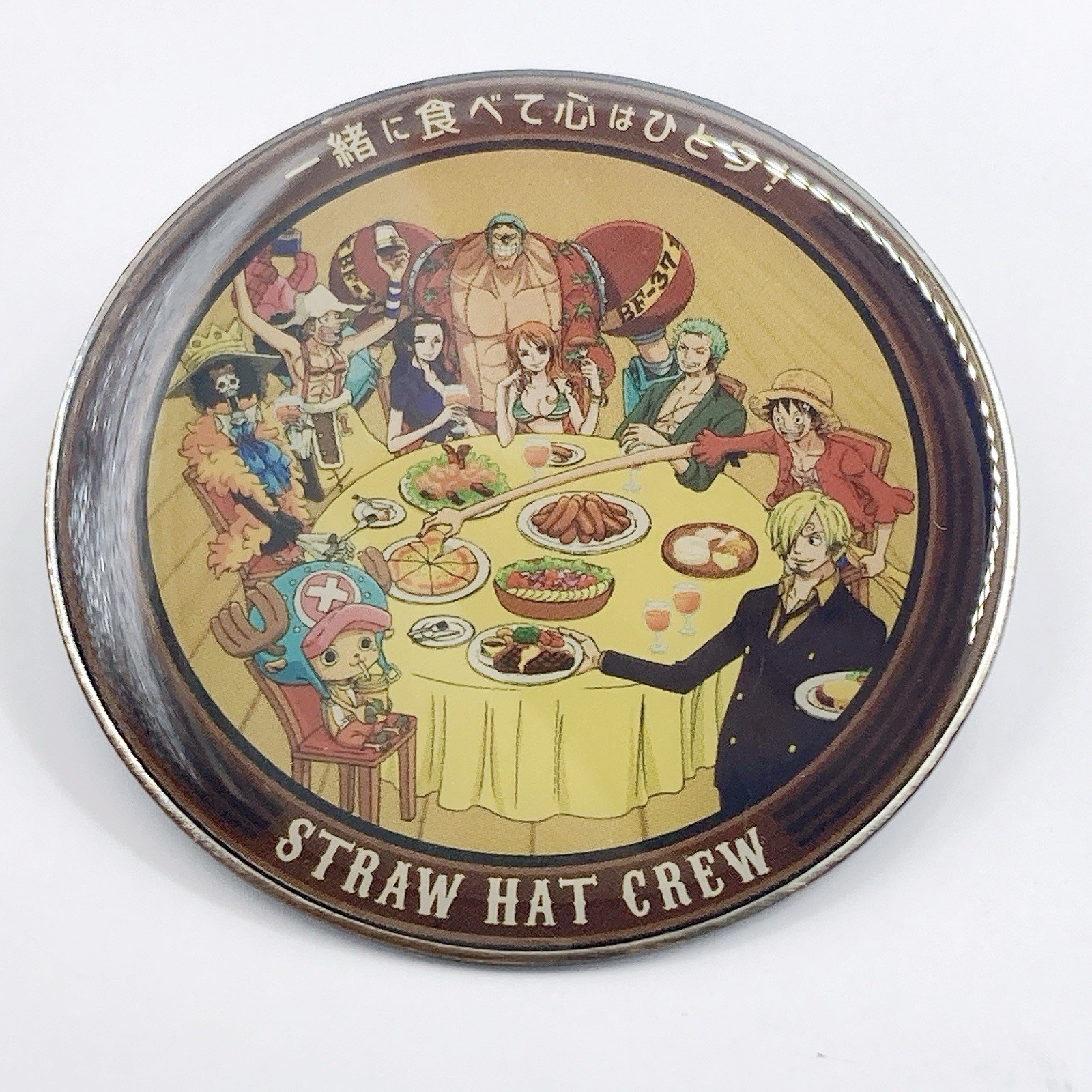 Sombrero de Paja Crew Luffy Nami One Piece × Nipponham Group Original Pin Bad...