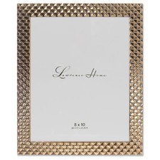 Lawrence Frames Metal Frame, Diamond Pattern, Gold, 8x10