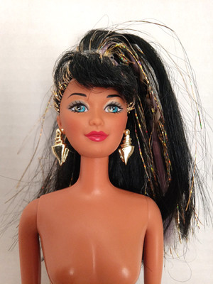 Barbie 1996 Splash n Color Kira Doll Seashell Earrings Tinsel Hair