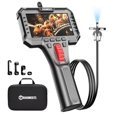 Two-Way Articulating Borescope Camera with Light, 0.25in Slim Probe, Industrial