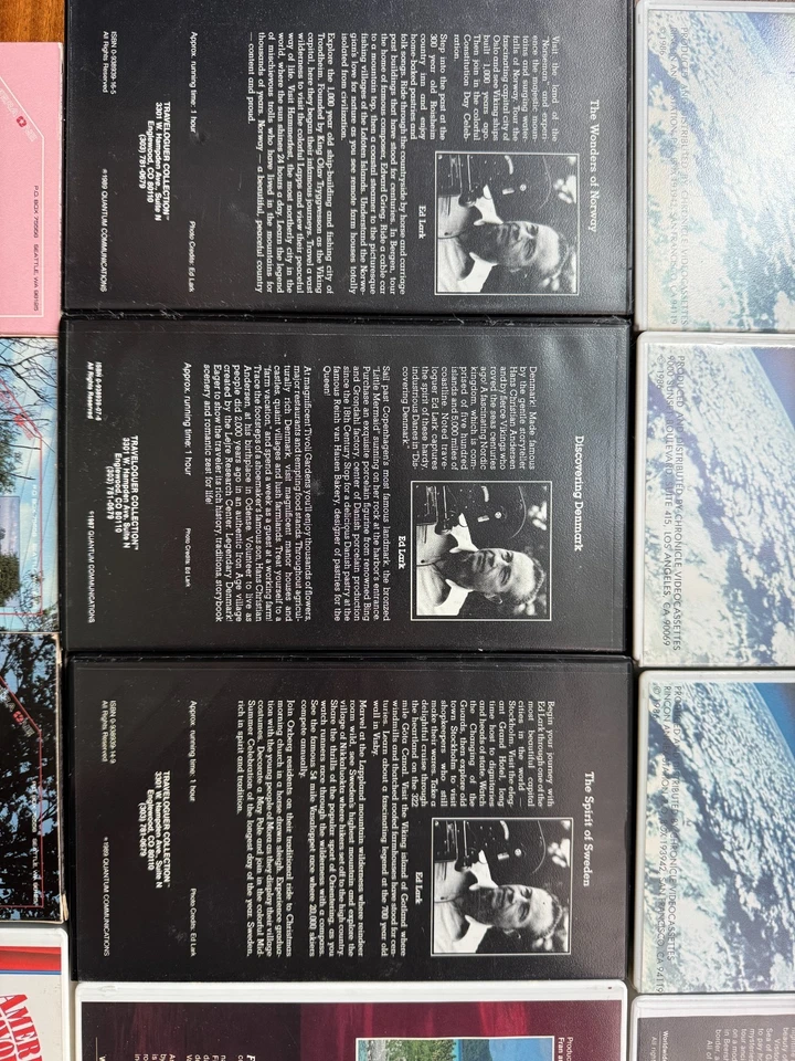 12 Vintage Travel VHS Video Tapes Sweden Denmark Alaska Israel Great Britain - Image 4 of 4