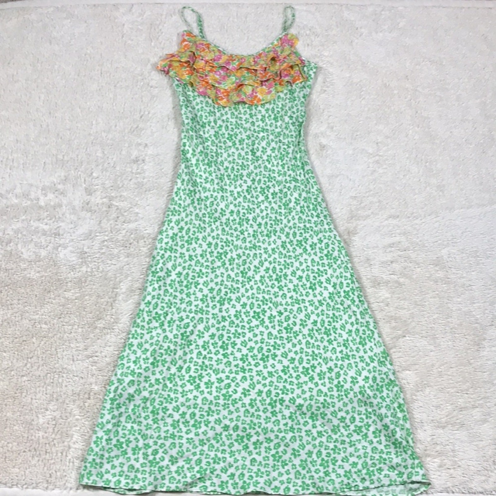 NWT RIXO for Target Leopard Ruffle Slip Dress Women's Small Sundress