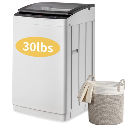 #ad ZOKOP 30lbs Full Auto 400W Washing Machine Clothing Apartment Electric Washer $325.99
