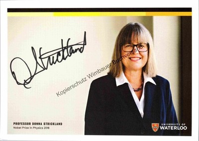 Original Autogramm Donna Strickland Nobelpreis Physik 2018 /// Autograph  351630
