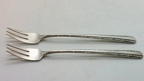 Set Of 2 Antique Candlelight By Towle Sterling Silver Cocktail Forks