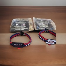 Patriotic Themed Para Cord Survival Braclet : New