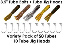 Tube Baits Bass Fishing Walleye Lures Salty Tubes Craw Swim Jigs Bucktail 3.5”