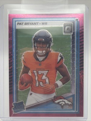 2025 Donruss Optic #215 Pat Bryant 99 RC Rated Rookie Pink Velocity Prizm