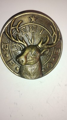 New Vintage Brass B.P.O.E. Elks Lodge Belt Buckle w/ Elk Head Design 1978. VGC