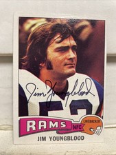 Jim Youngblood -Tennessee Tech- Los Angeles Rams Autographed Rookie Card. rookie card picture