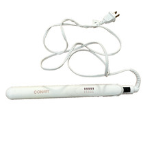 Conair 1" Ceramic Flat Iron Hair Straightener White CS221N Travel Size Tested
