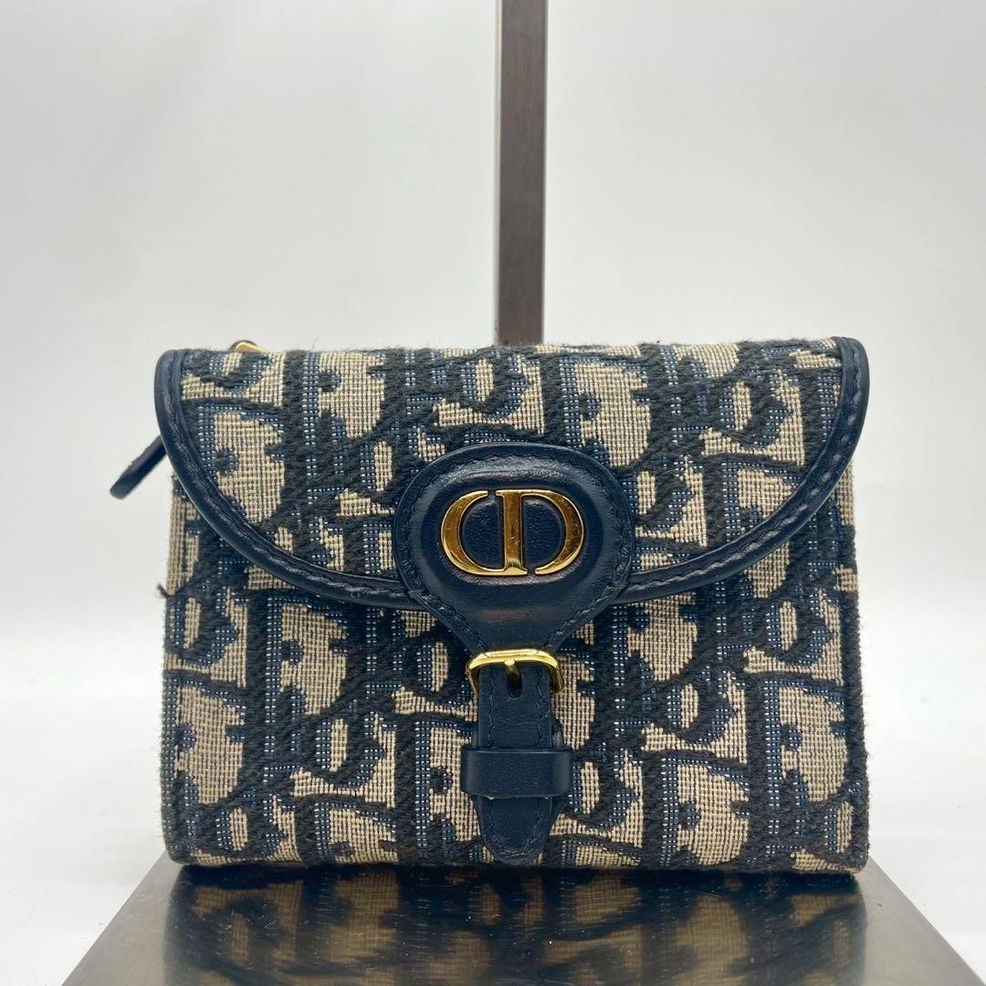 Dior Bobby Mini Bifold Leather Wallet Card Holder Pre-Owned