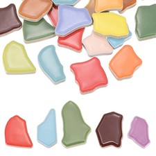 500g/1.1LB Irregular Ceramics Mosaic Tiles, Mixed Colors