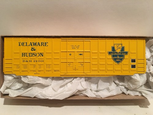 HO Roundhouse 1803 Delaware & Hudson 50’ Waffle Boxcar Kit Desmontado D&H 24001 | Zustand: New