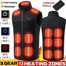Heated Vest 13 Heating Zones With 10000mAh Battery Pack Electric Heating Vest US