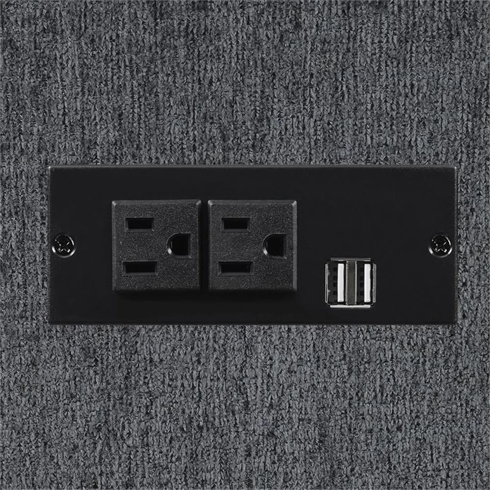 Montaña rusa Bahréin 6 piezas chenilla tapizada movimiento seccional en carbón Foto 4 de 4