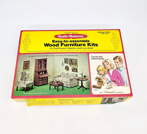 Realife Miniatures Wood Furniture Kit Lot Bedroom, Living Room, Nursery, Kitchen - Picture 5 of 13
