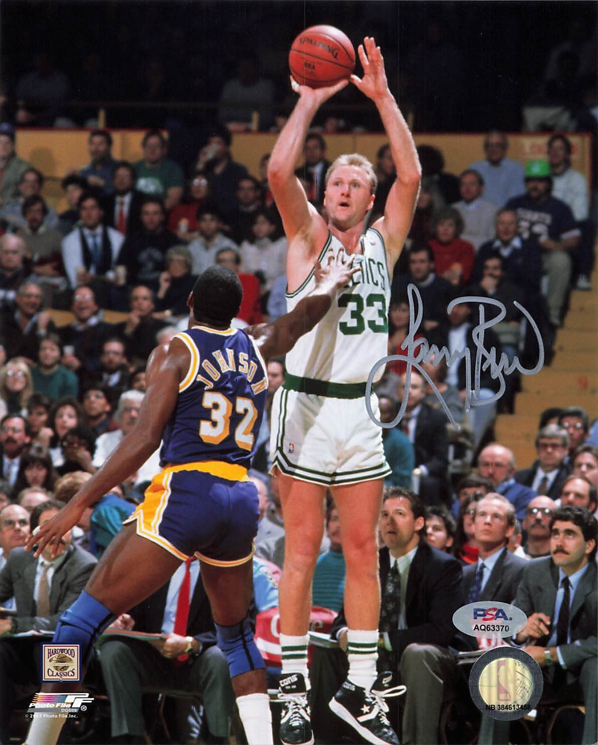 Larry Bird Celtics Signed 8x10 Photo Autograph PSA/DNA AQ63370