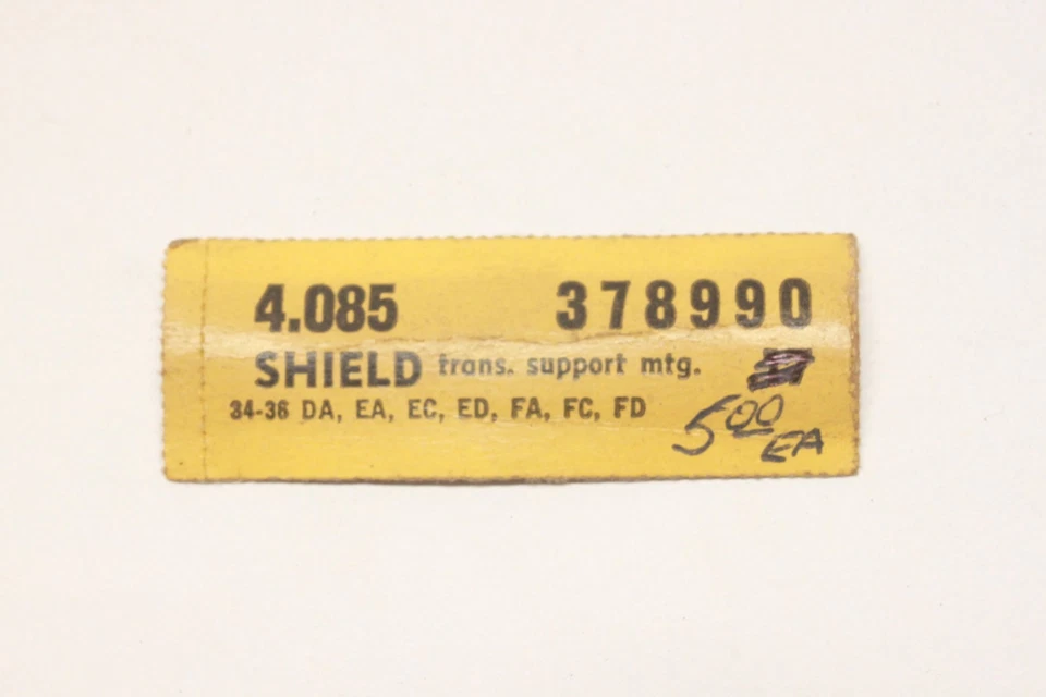 Protector de montaje de soporte de transmisión manual Chevrolet Master 1934-36 GM 378990 NUEVO DE STOCK Foto 2 de 4