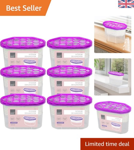 Pack of 6 Scented Interior Dehumidifier Condensation Remover Moisture Absorbe...