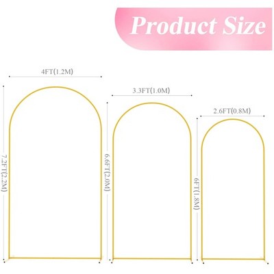 Elegant 7.2FT Gold Arch Backdrop Stand/-